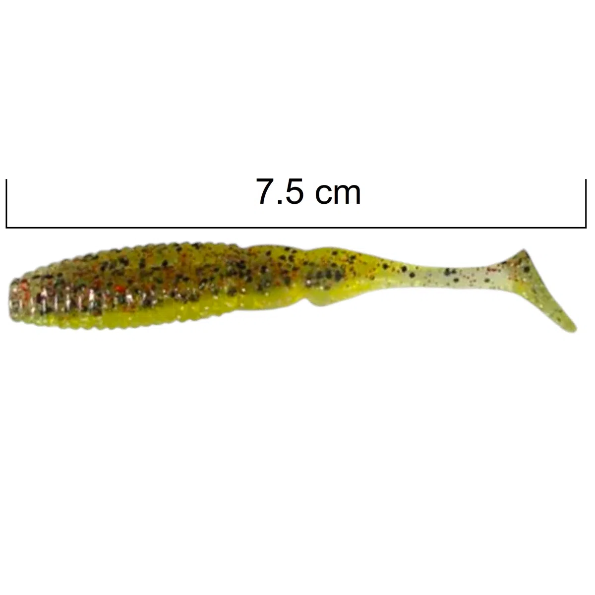 Zulu Shad - Set di esche da pesca in gomma, 5 pezzi x 75 mm, per luccioperca, pesce persico