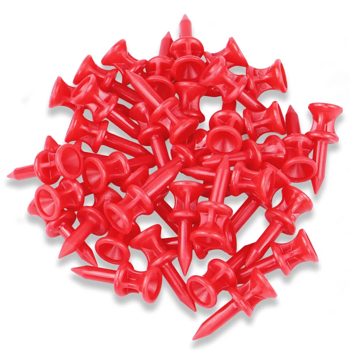 Tee Golf Plastica 100 Pezzi Rosso 32mm