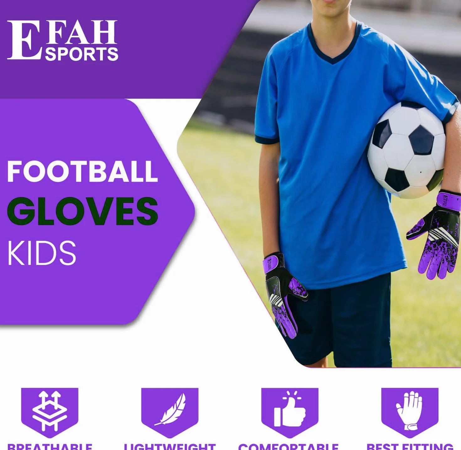 Guanti da portiere calcio ragazzi bambini palmo super grip