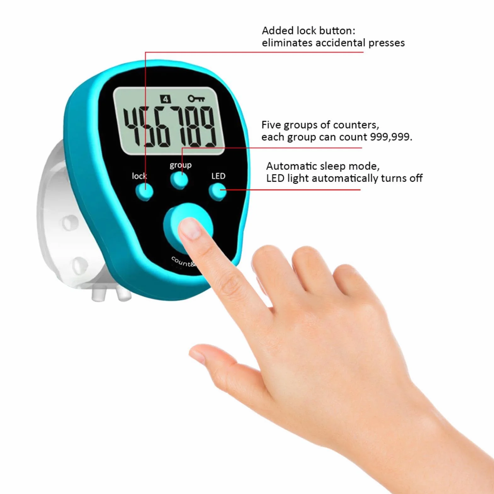 Contatore Digitale LED Portatile per Giri, Sportivo per Nuoto Corsa Ciclismo, Manuale Accurato per Fitness