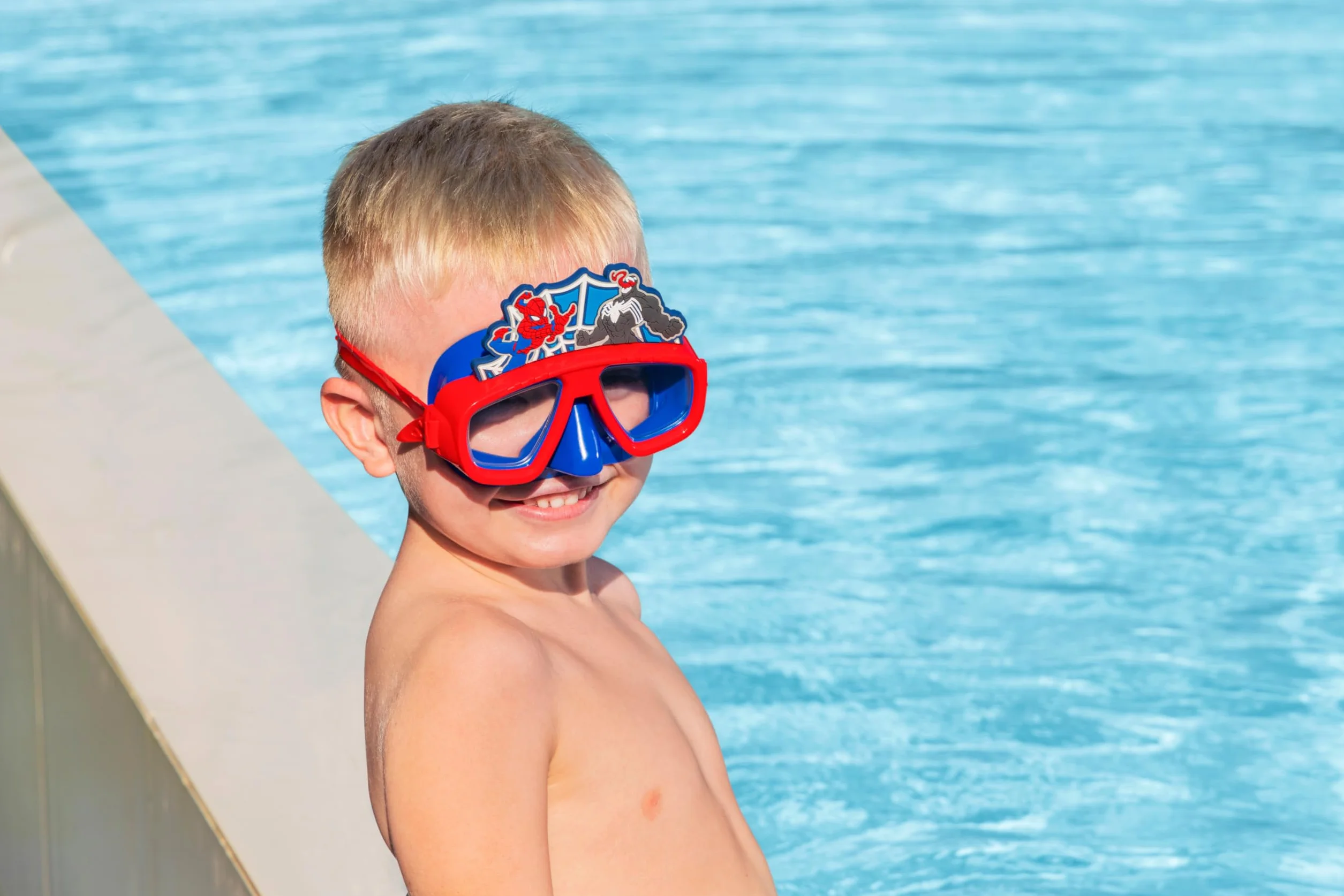 Bestway Maschera da nuoto per bambini Spider-Man Marvel 3 anni+
