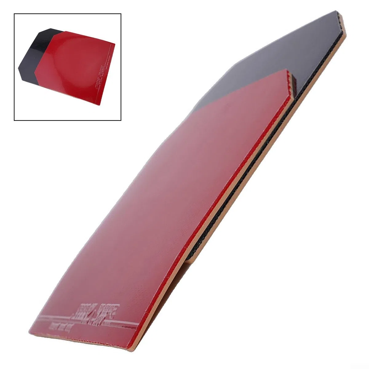 Besttoolifes Set di fogli di gomma per racchetta da ping pong, copertura di ricambio professionale ad alta velocità di controllo, spessore 2,1 mm, confezione da 2, rosso, nero e rosso