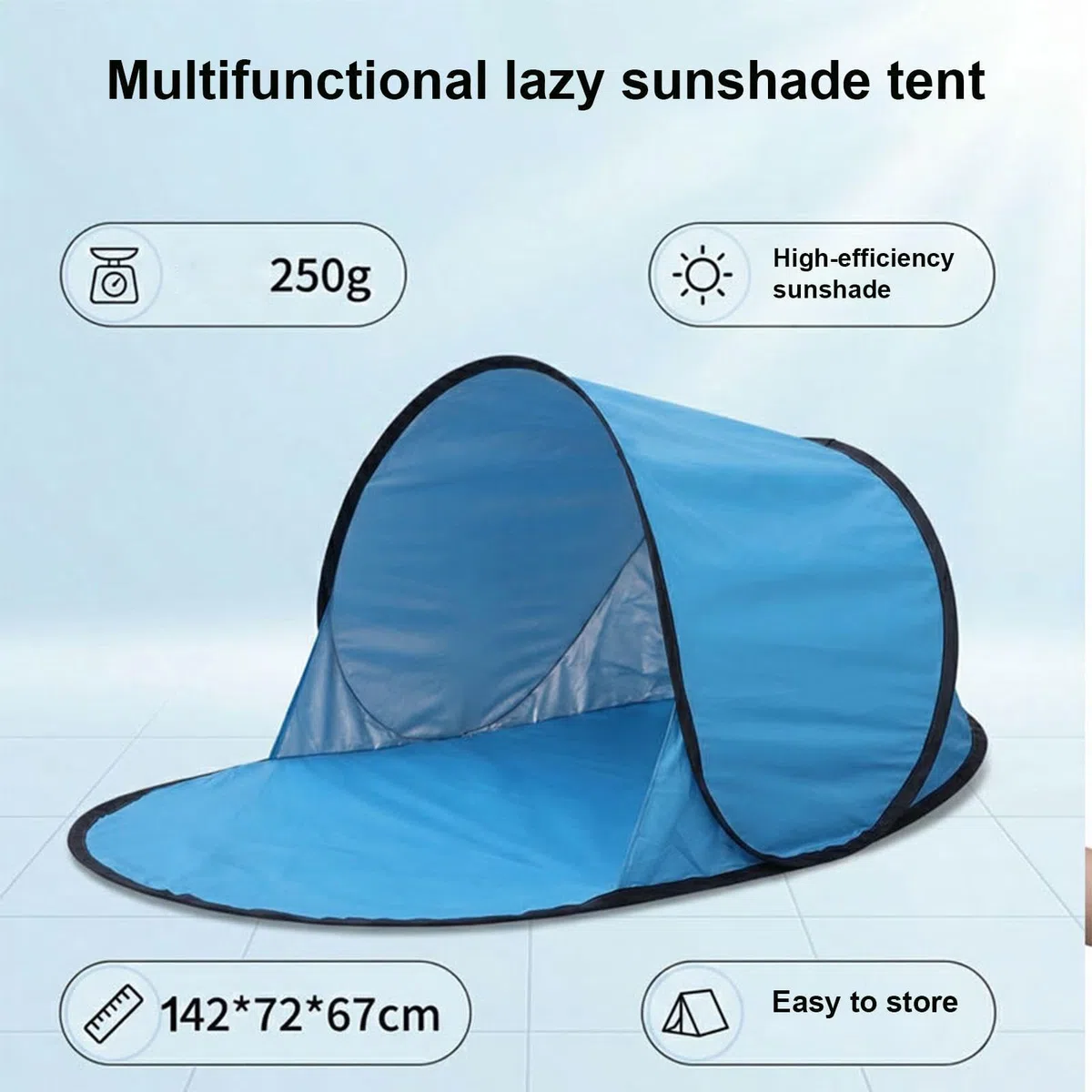 Tendalino per il viso da spiaggia - Tenda abbronzante ad ampia copertura, protezione solare portatile e traspirante, tenda pieghevole leggera, tettoia per la privacy esterna durevole | Spiaggia, bordo