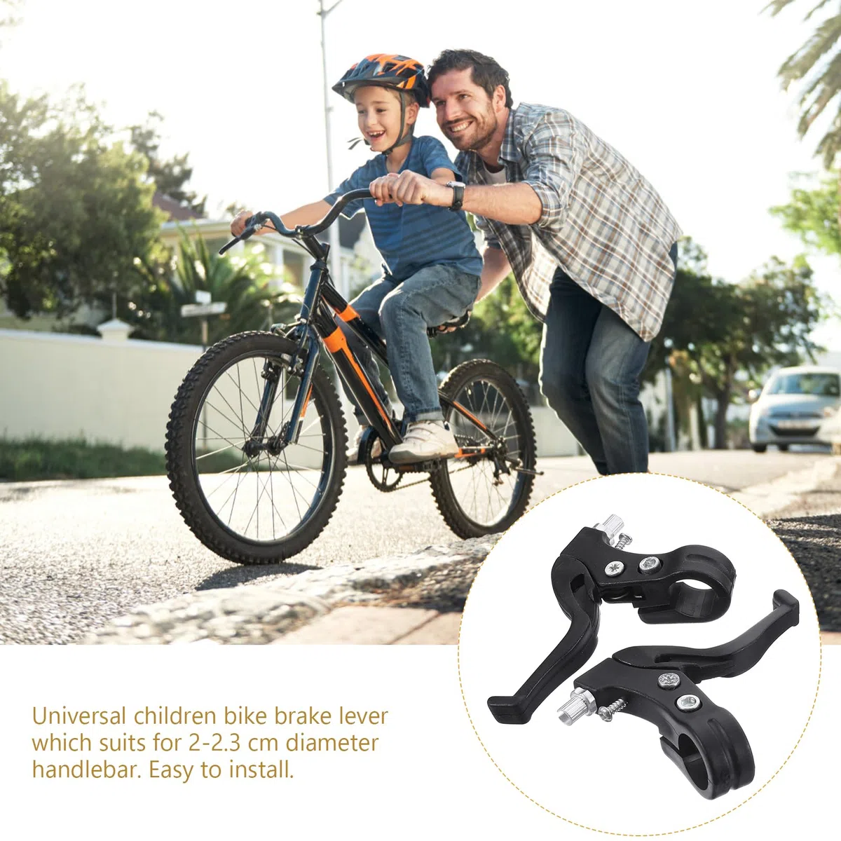 CLISPEED Bambini Bicicletta Leva del Freno Maniglia del Freno Bambini Bike Ciclismo Leve Ricambi Bici Accessori per Biciclette (Nero)