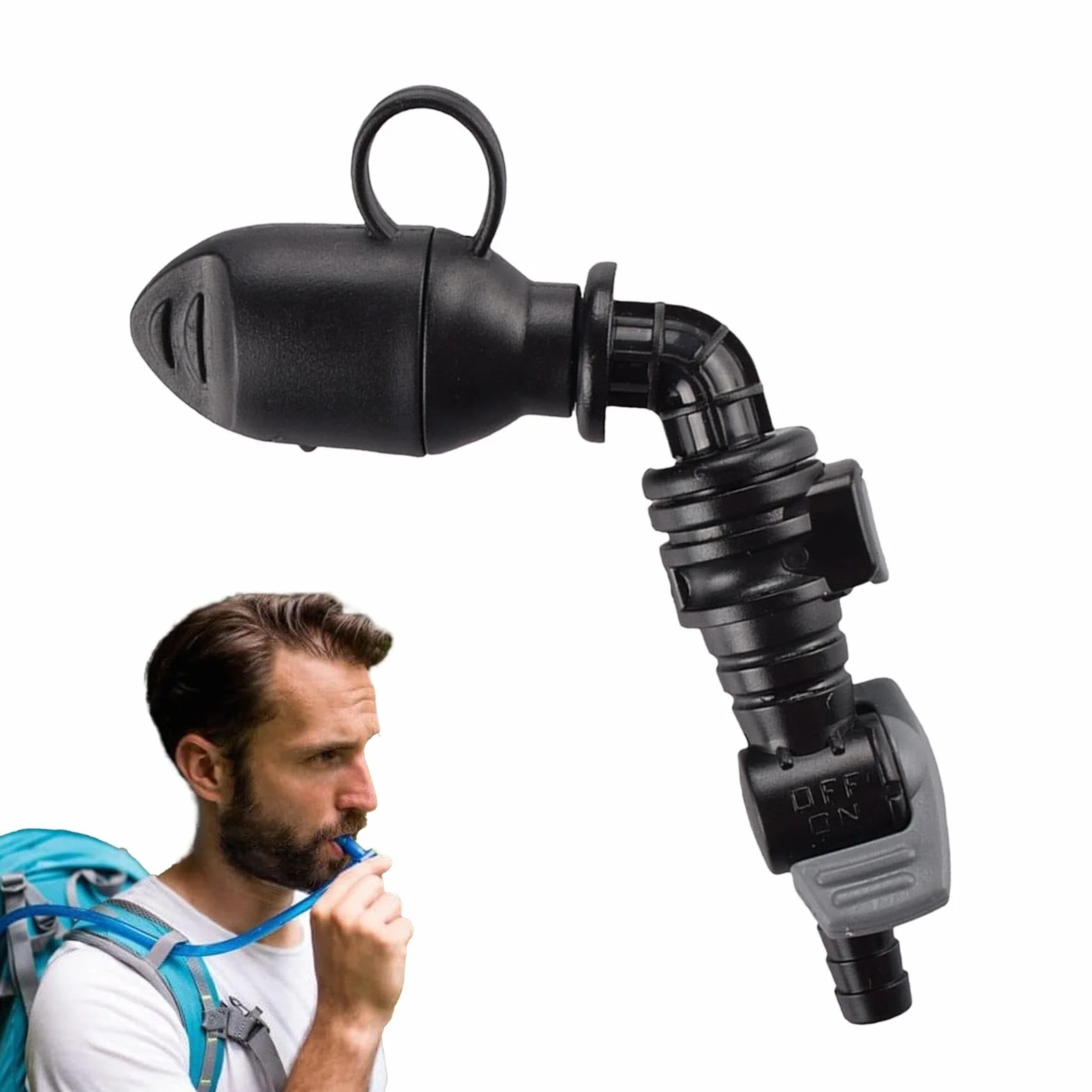 Sostituzione della valvola del morso, valvola del sacco di idratazione | Valvola di morso della borsa dell'acqua inclinata a 45 gradi - Ugelli del tubo, valvola del morso orale in silicone, ricambio