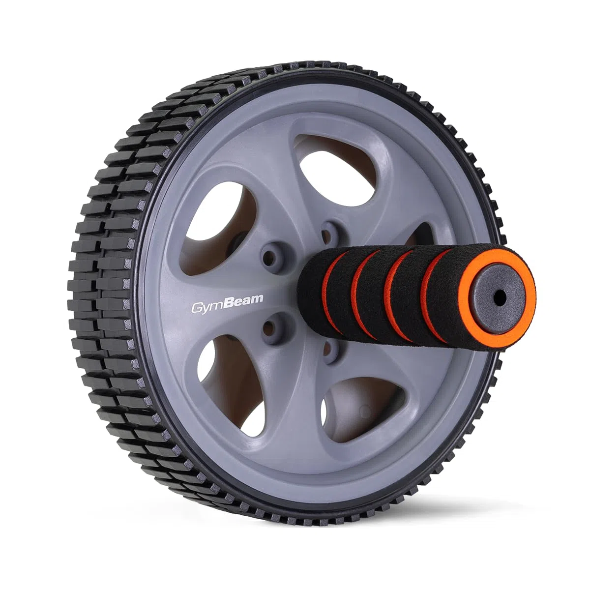GymBeam Ruota per Esercizi Ab Wheel, Doppia Ruota per una Presa Stabile, Ruota per Addominali, Rafforza gli Addominali e i Muscoli di Mani, Spalle e Schiena