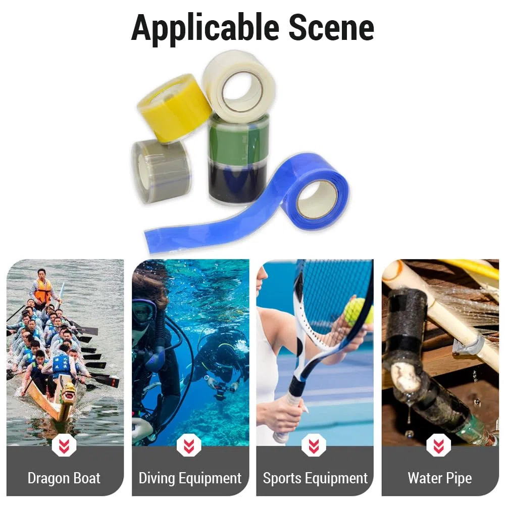 Nastro Antiscivolo per Pagaia Kayak, Canoa e Dragon Boat, Nastro Adesivo Impermeabile in Silicone