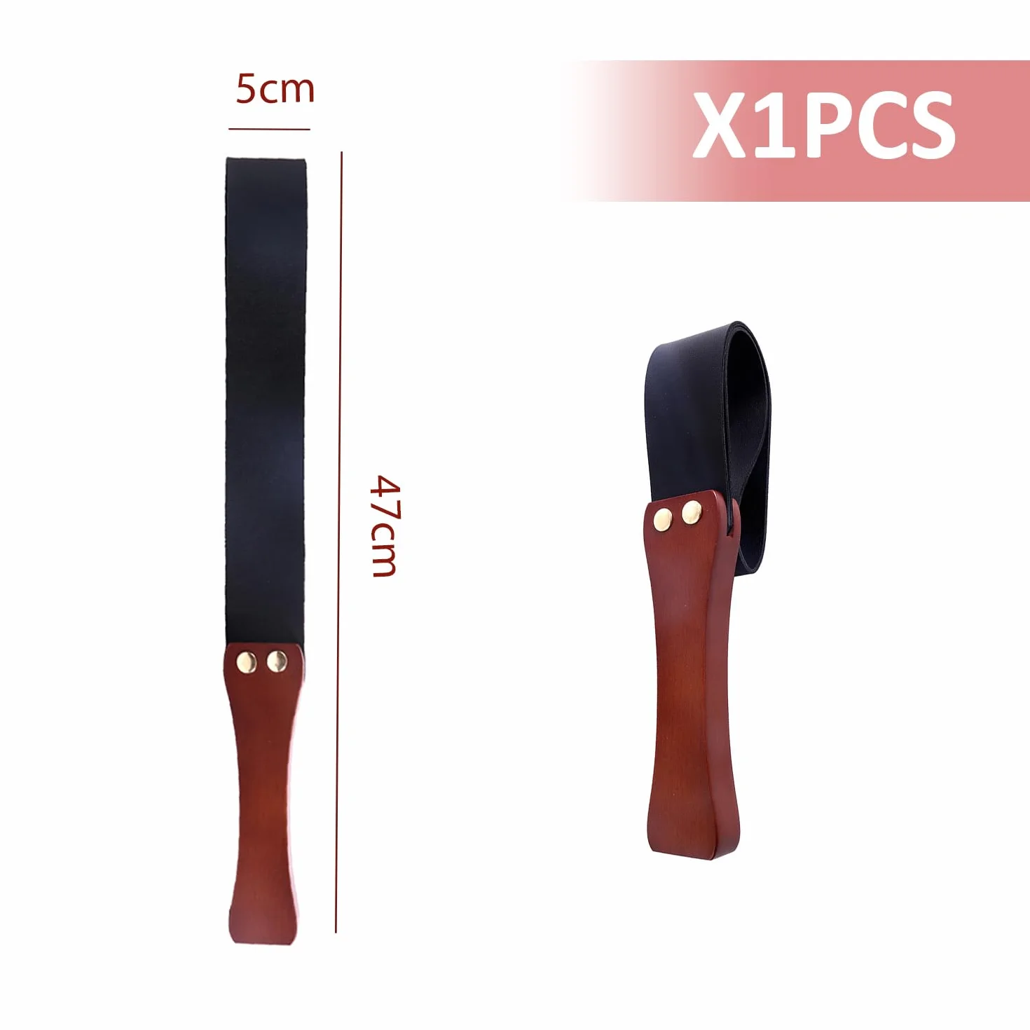 Frusta da Equitazione 1 Pezzo con Manico in Legno, Frusta da Equitazione in Pelle Pu, Strumenti di Impatto, Accessori per L'Equitazione, Accessori per L'Allenamento di Guida