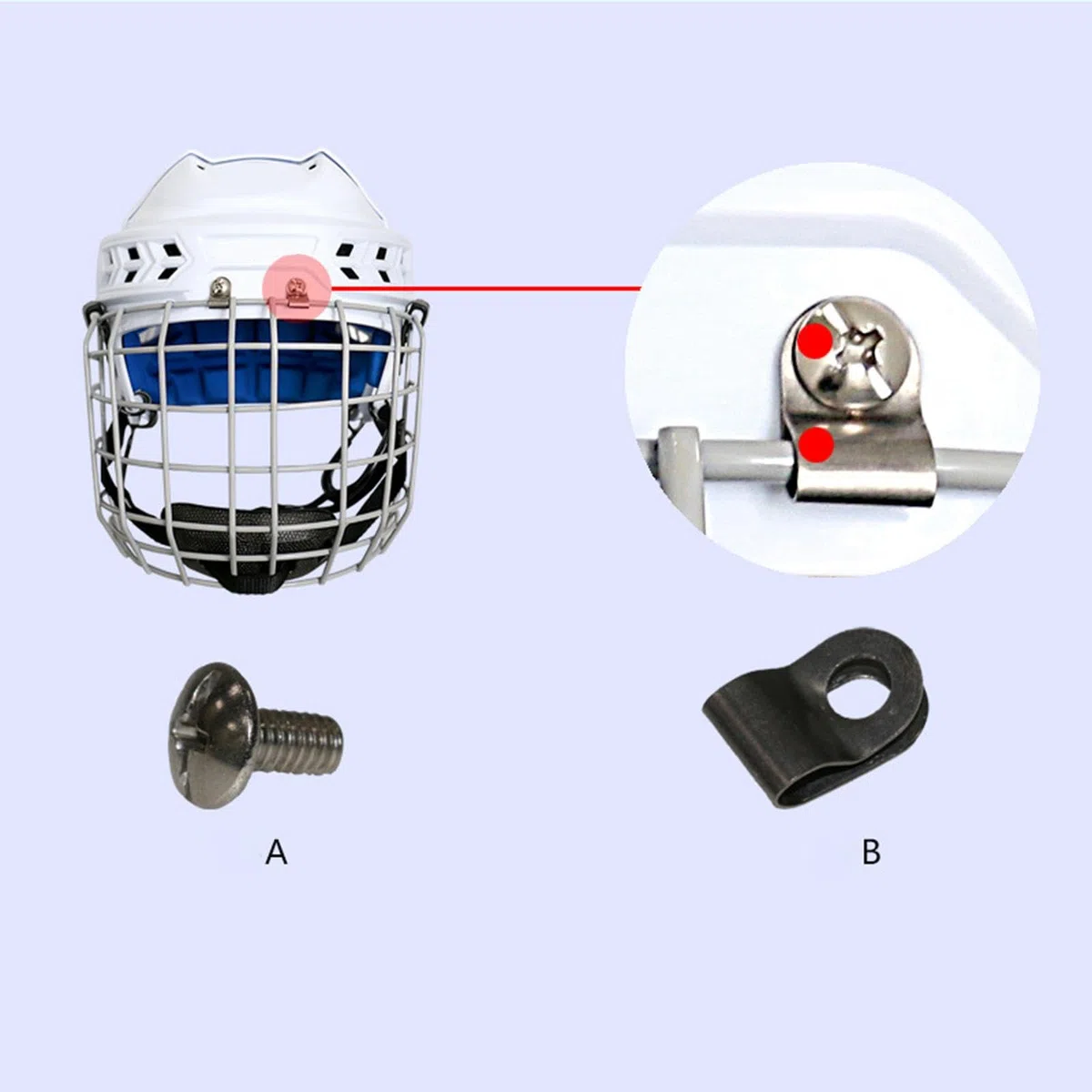 Generic Parti di Riparazione per Caschi Da Hockey Su Ghiaccio, Accessori per Caschi Sportivi, Attrezzatura per Hockey Su Ghiaccio per Calcio