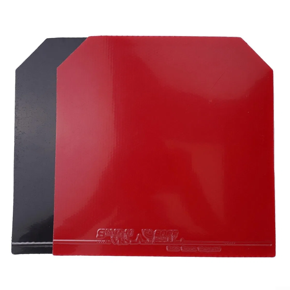 Besttoolifes Set di fogli di gomma per racchetta da ping pong, copertura di ricambio professionale ad alta velocità di controllo, spessore 2,1 mm, confezione da 2, rosso, nero e rosso