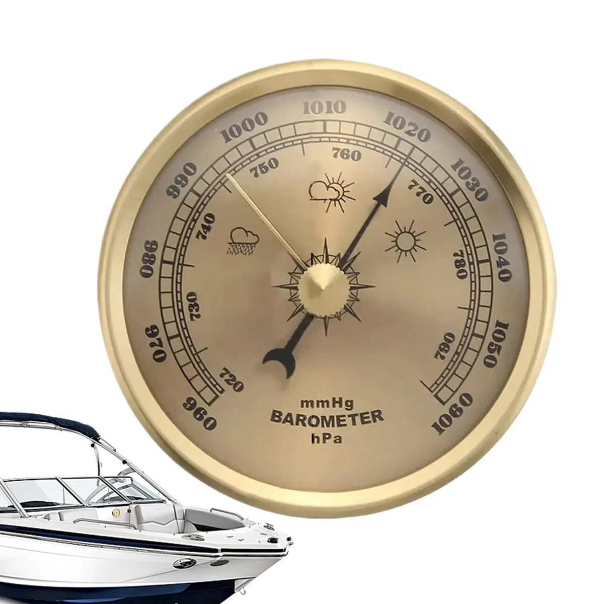 Barometro Per Pressione Atmosferica | Indicatore Meteo per Esterni,Barometro Portatile per Pesca Surf Escursionismo Campeggio Caccia,Per Uomo e Donna