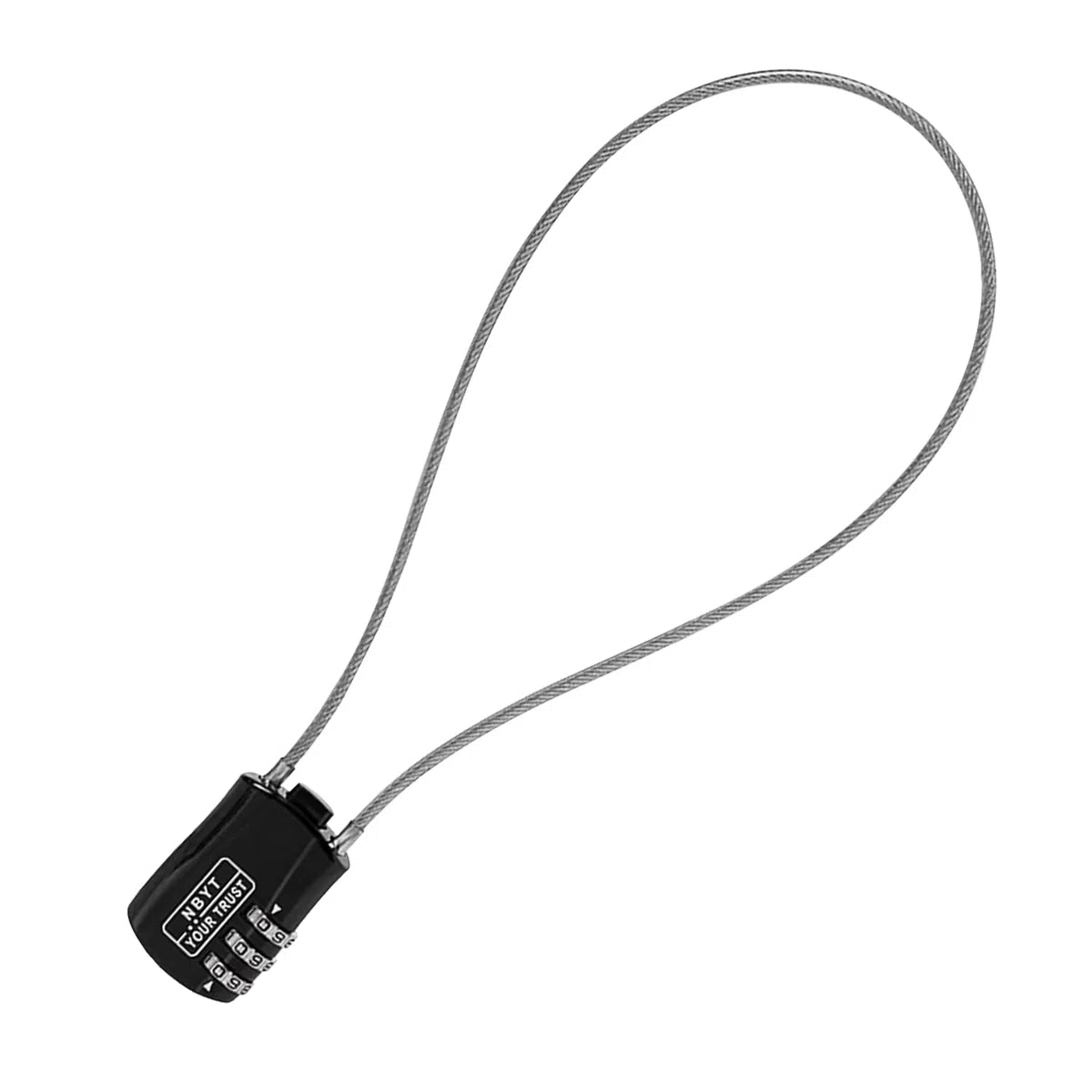 Lucchetto Con Cavo in Acciaio - Serratura Digitale a Combinazione Antifurto per Bicicletta, Casco, Armadio (Nero)