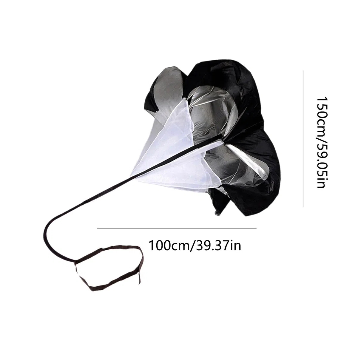 Paracadute da corsa - Paracadute da allenamento portatile da 59 pollici | Bande di allenamento di traino da pallacanestro, allenamento di forza per la corsa di calcio, allenamento di potenza
