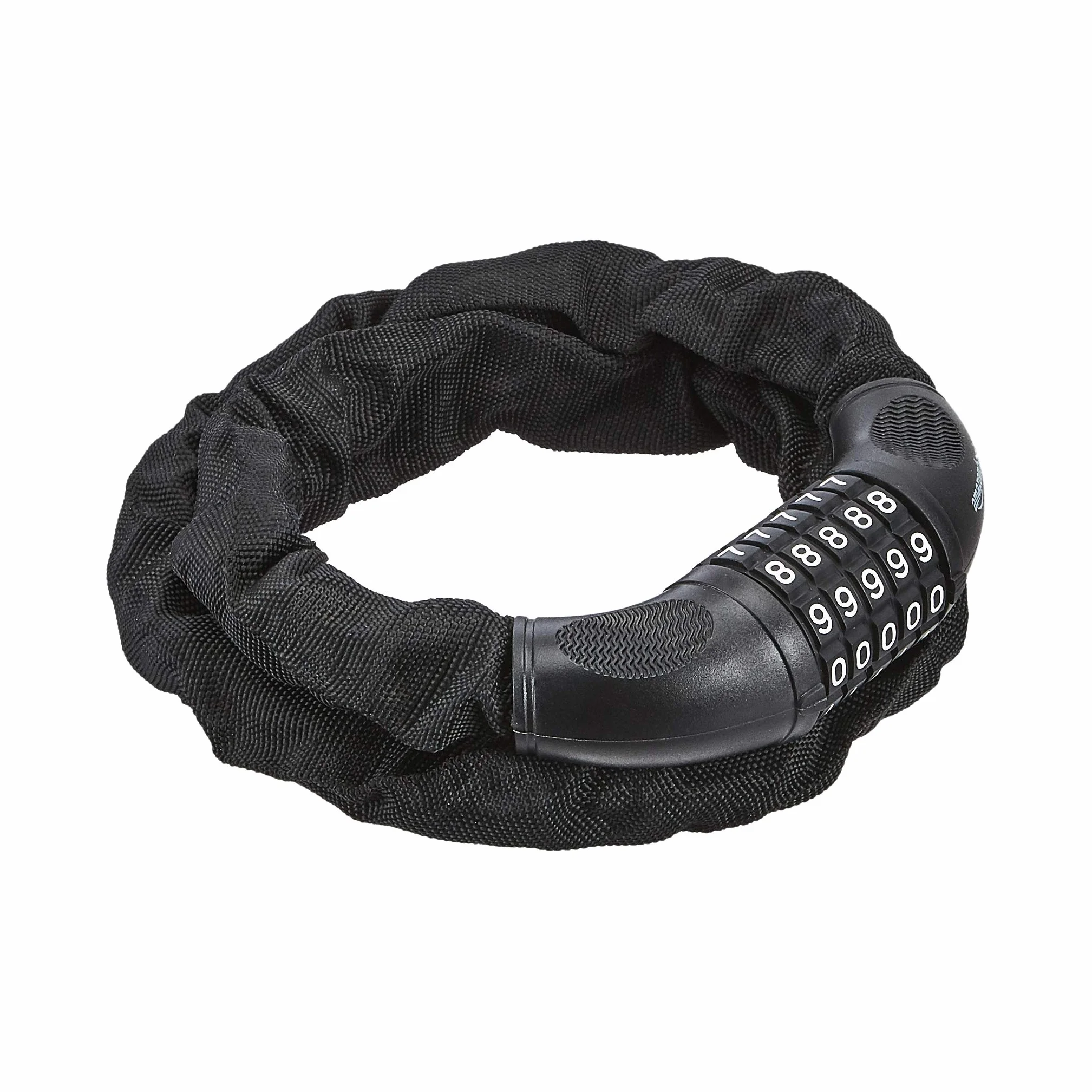 Amazon Basics Catena con lucchetto per bicicletta, combinazione a 5 cifre, 97.2 cm, nero