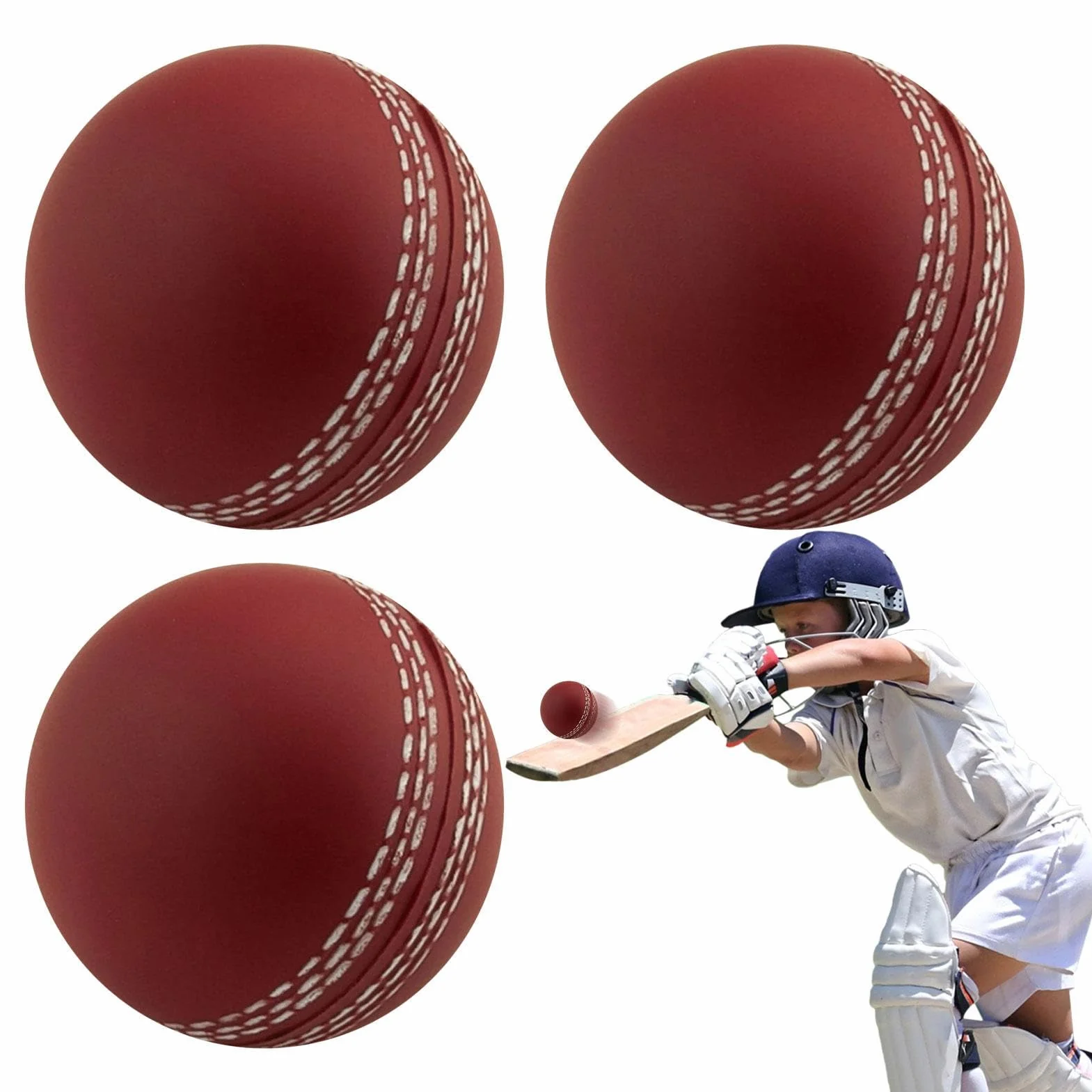 Palline da Cricket a Vento Cucite a Mano Morbide per Allenamento Giocatori Avanzati
