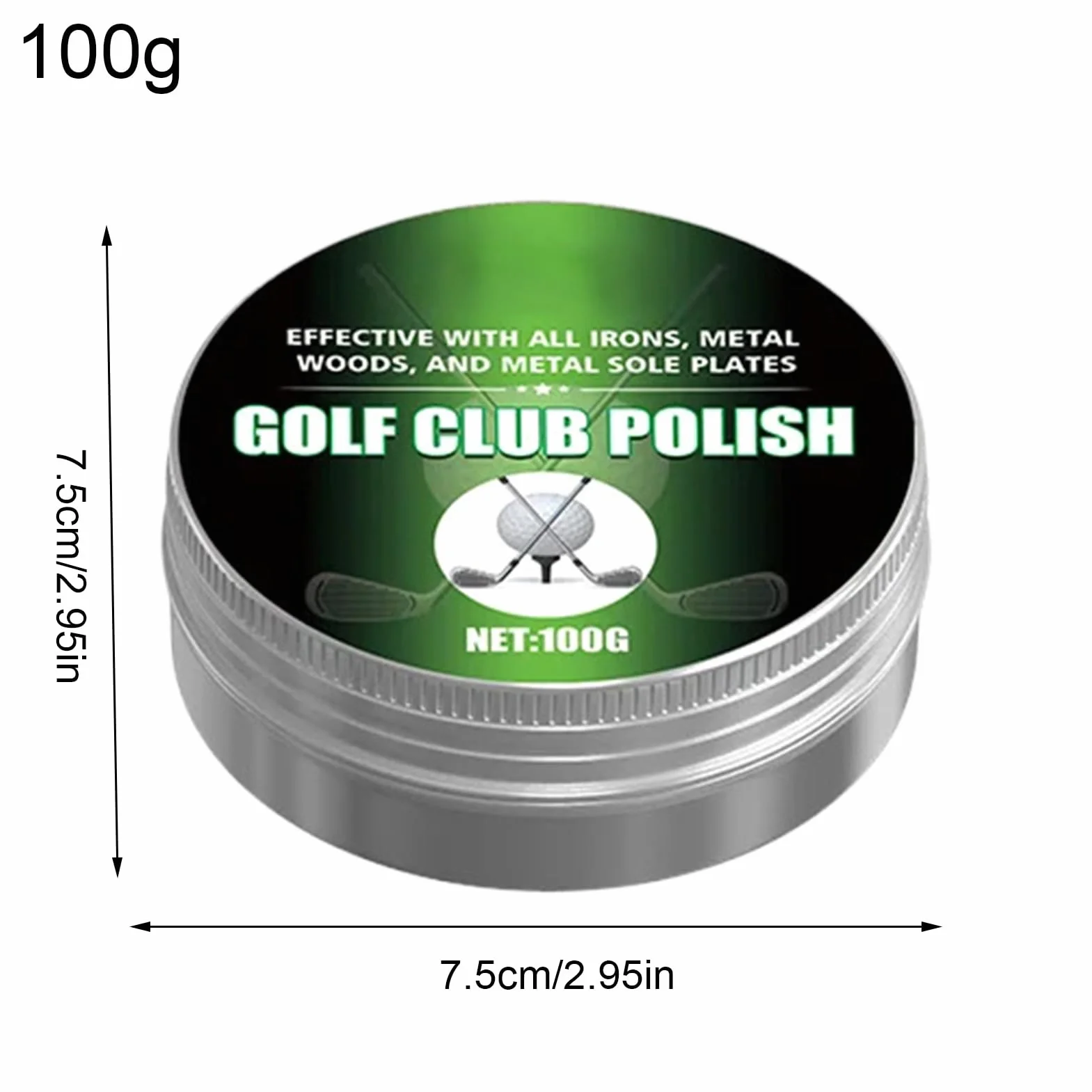 Set di pulizia per mazza da golf 100 g lucidante pasta rimozione ruggine Schwaмm incluso