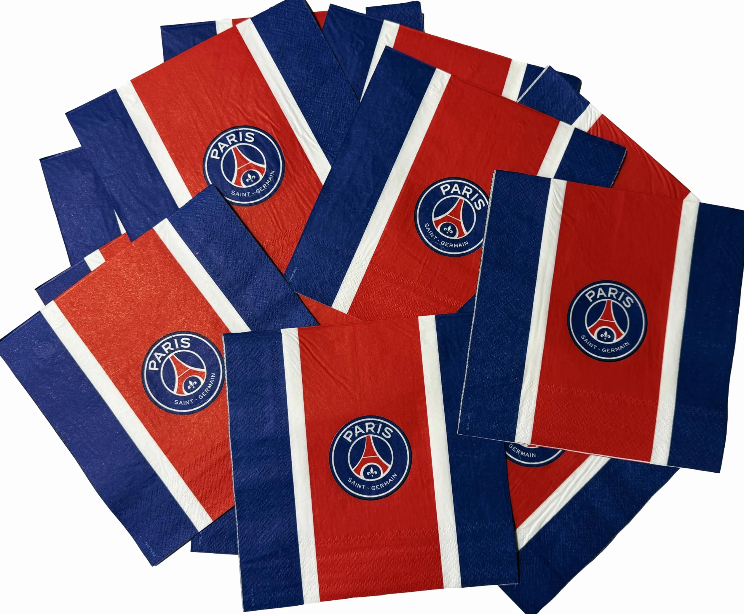20 asciugamani monouso PSG, collezione ufficiale Paris Saint Germain, 33 cm