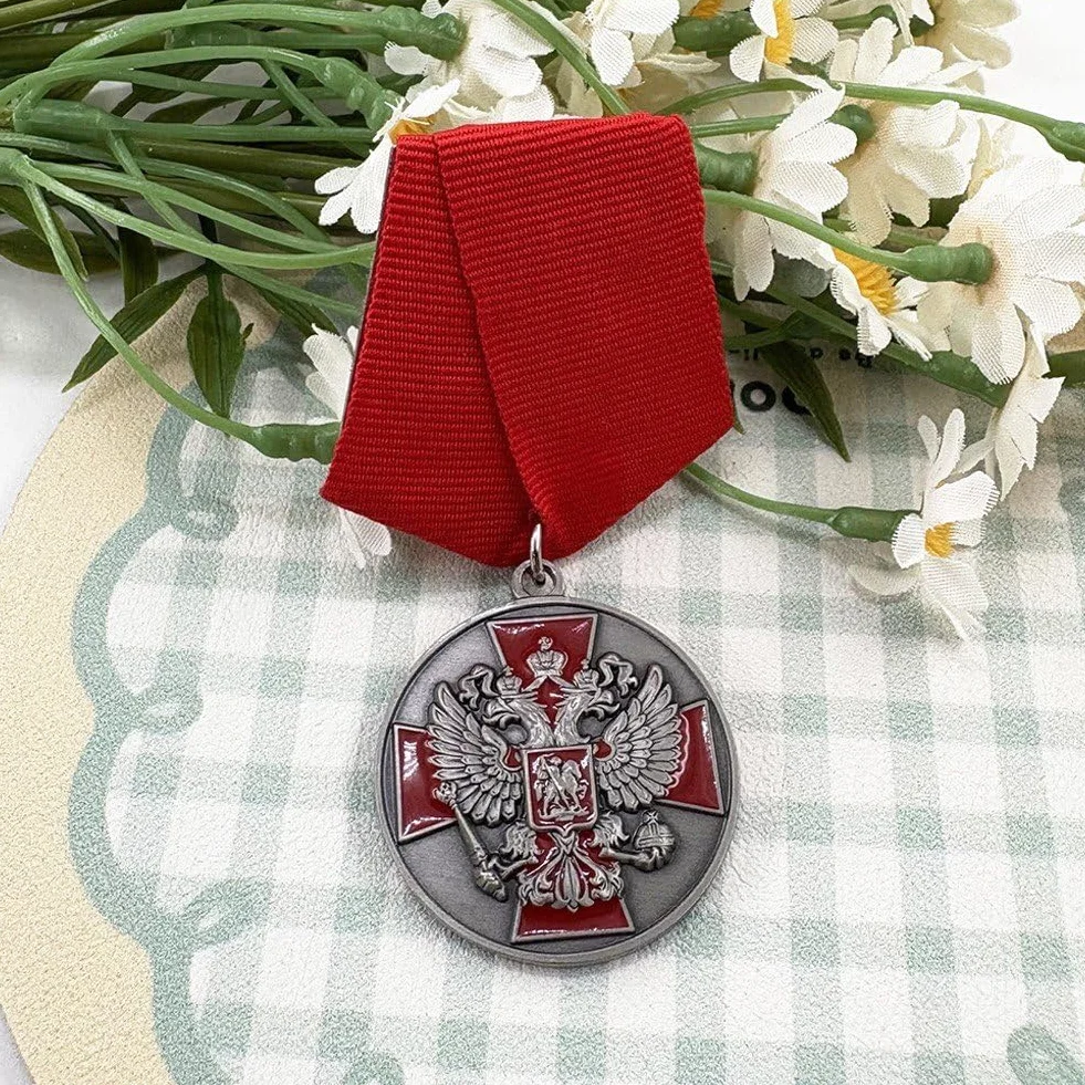 Medaglia Militare Sovietica Vintage Collezione con Emblema Bicipite Russia