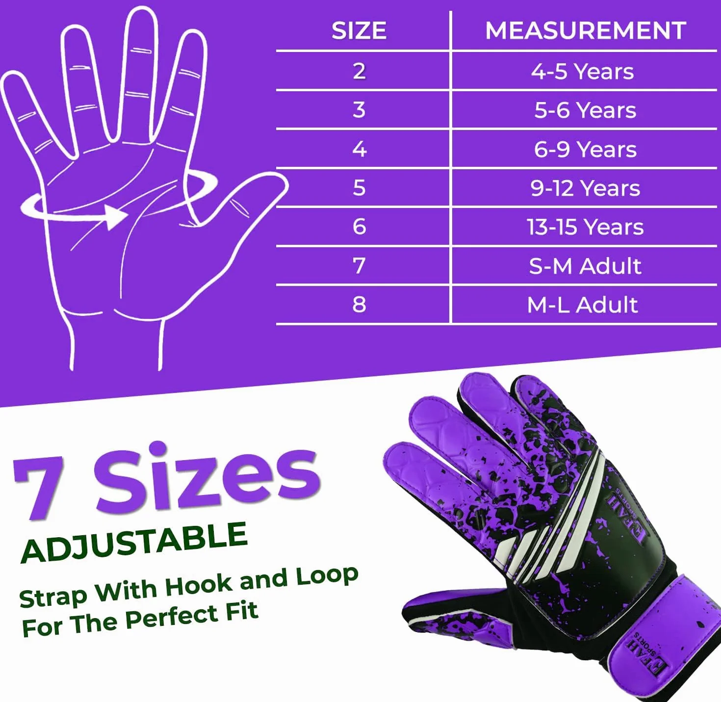 Guanti da portiere calcio ragazzi bambini palmo super grip