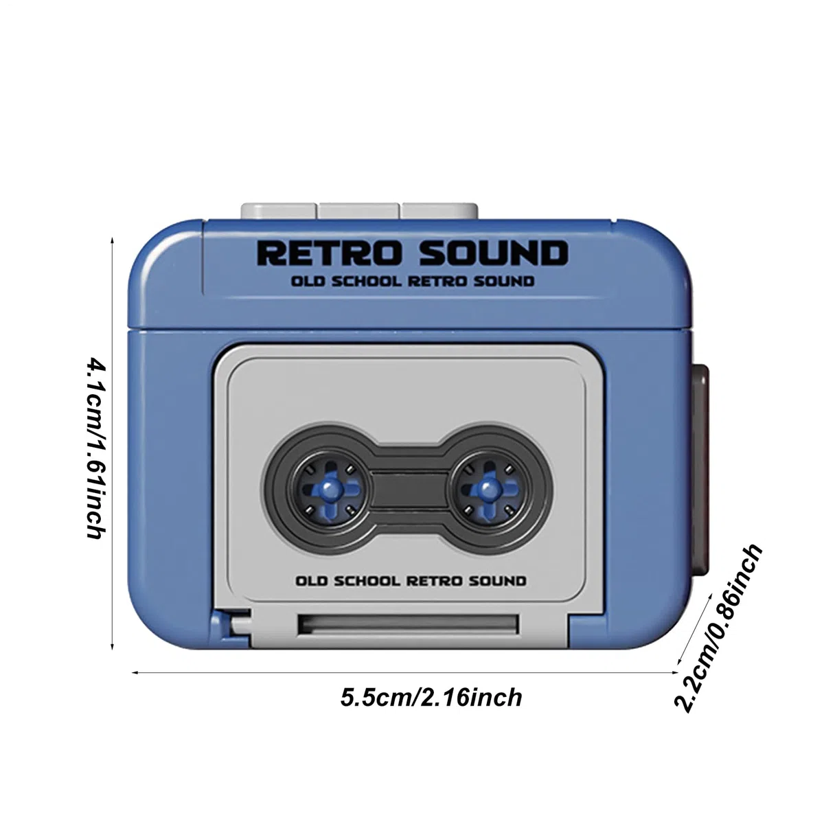 Generico Retro Sound Keychain, Mini Registratore A Cassette, Retro Tape Recorder Keychain, Tastiera Retrò Con Music, Walk Cassette Pendant, Può Giocare, Decorazione Small Regali Per Zaini, Borse