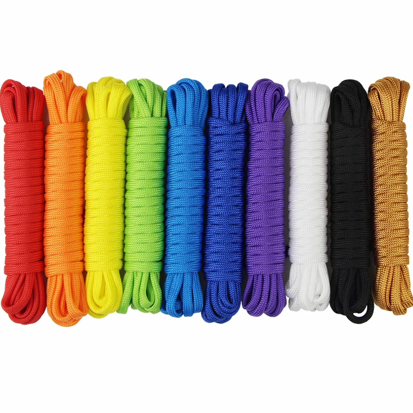 Kit per bracciali Paracord 10 Pezzi Corda da Paracadute per Sopravvivenza Fai da Te Outdoor Camping