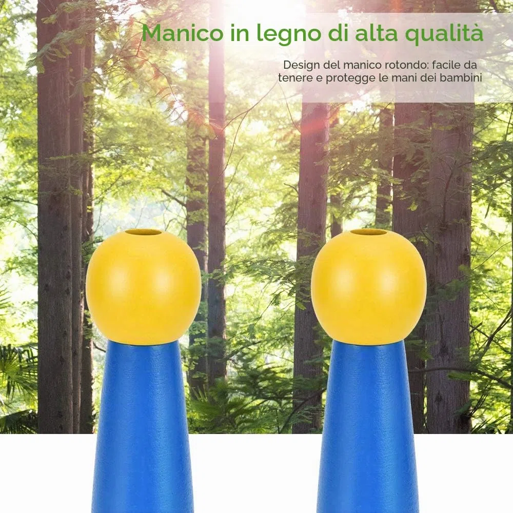 OTraki 2 Pezzi Corda per Saltare Regolabile 2.5M Salto Corda in Cotone con Manico in Legno Skipping Rope per Ragazzo Ragazza Fitness Allenamento Esercizio