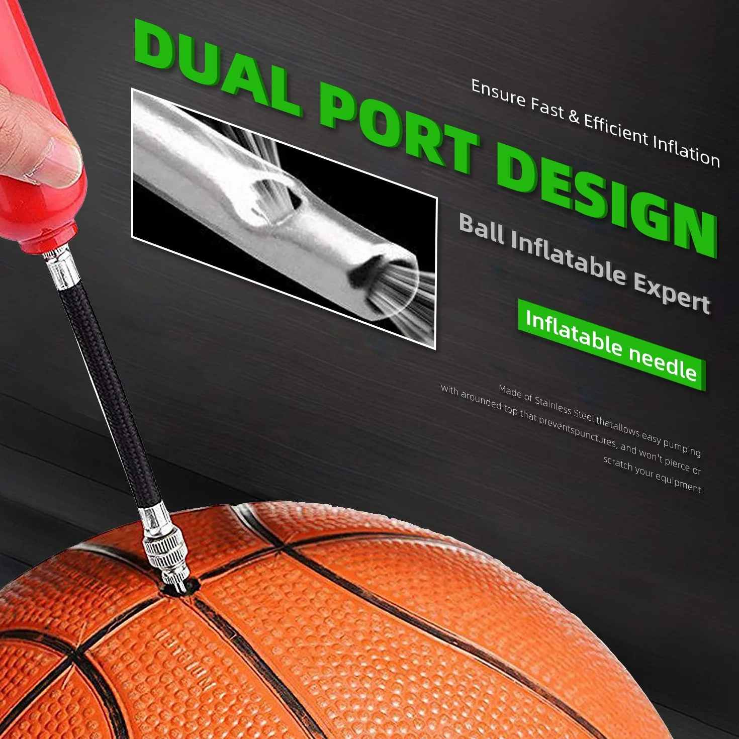 Ago per Gonfiare Palloni XCOZU 10 Pezzi Spillo Pallone Pallavolo Basket Calcio