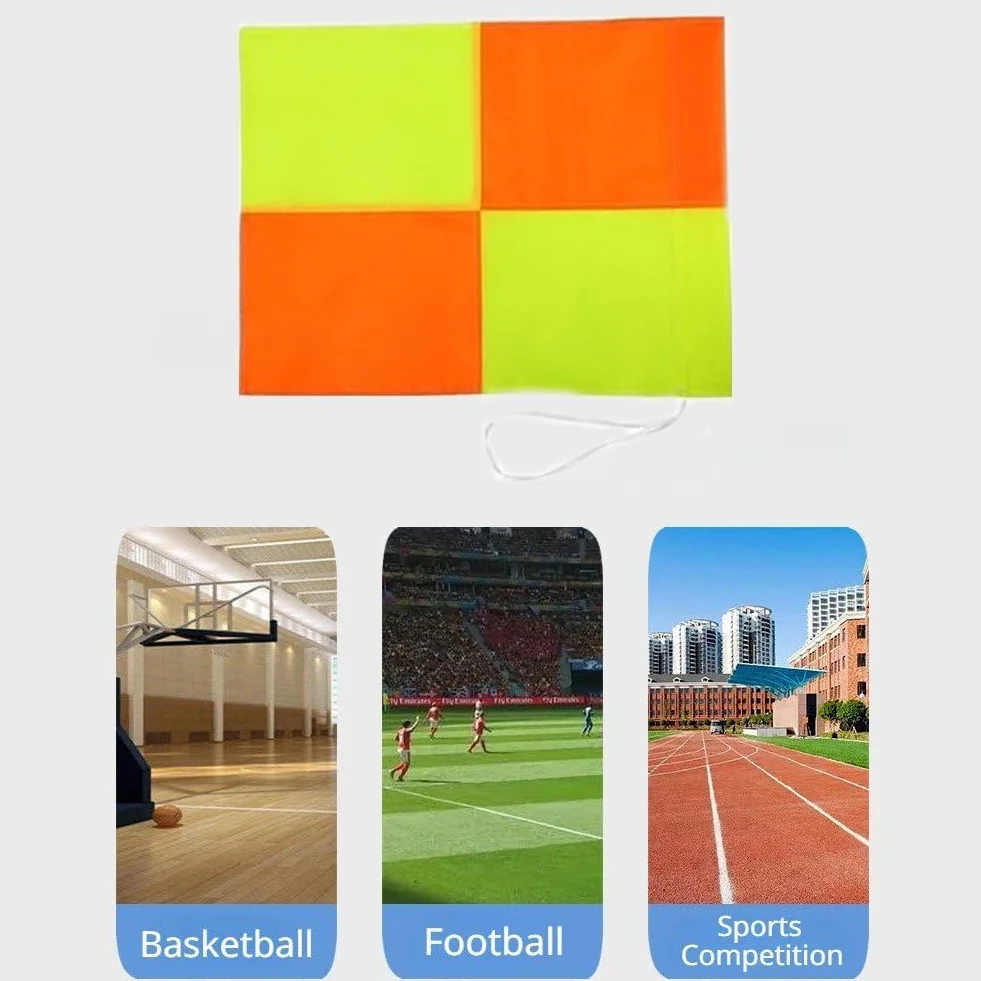 4 Pezzi Bandiere per Angoli Calcio per Campo Guardalinee Arbitri Allenamento Partite Sportive