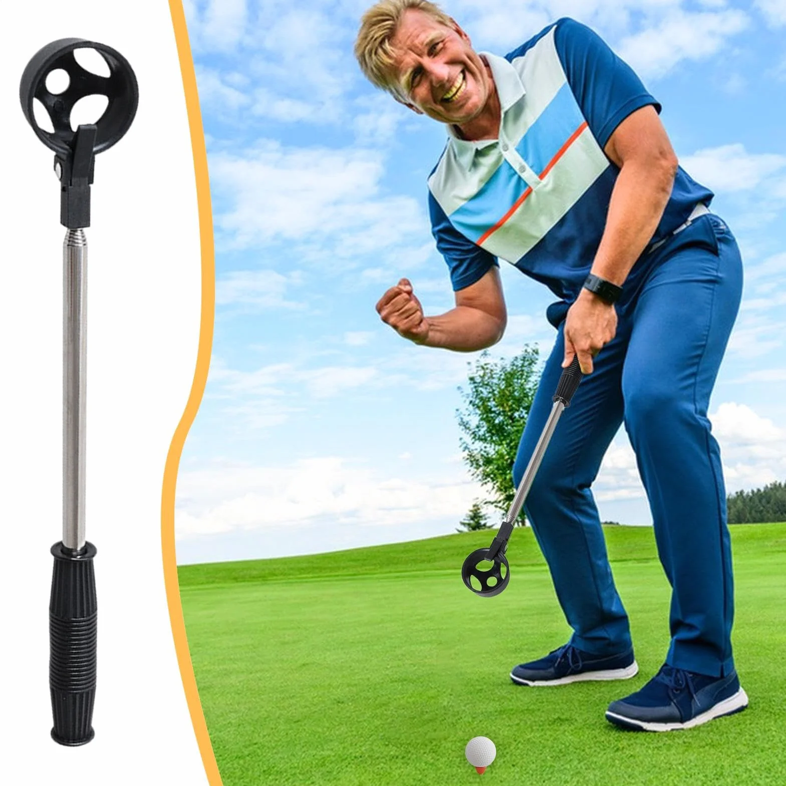 Generico Golf Ball Retriever Heavy Duty Telescopic Grabber Tool Water Reach Accessory Outdoor Sports Equipment Long Distance Retrieval Aid
