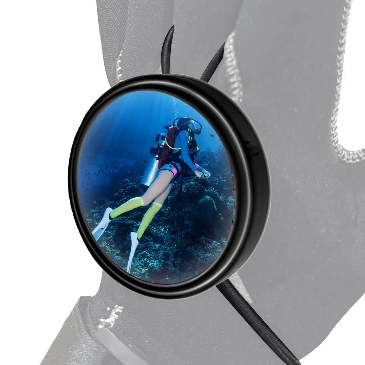Specchio da mano per Immersione, Specchio per escursionismo e campeggio, attrezzatura subacquea portatile regolabile per donne, Immersioni in grotta, sicurezza, sport all'aria aperta, uomini