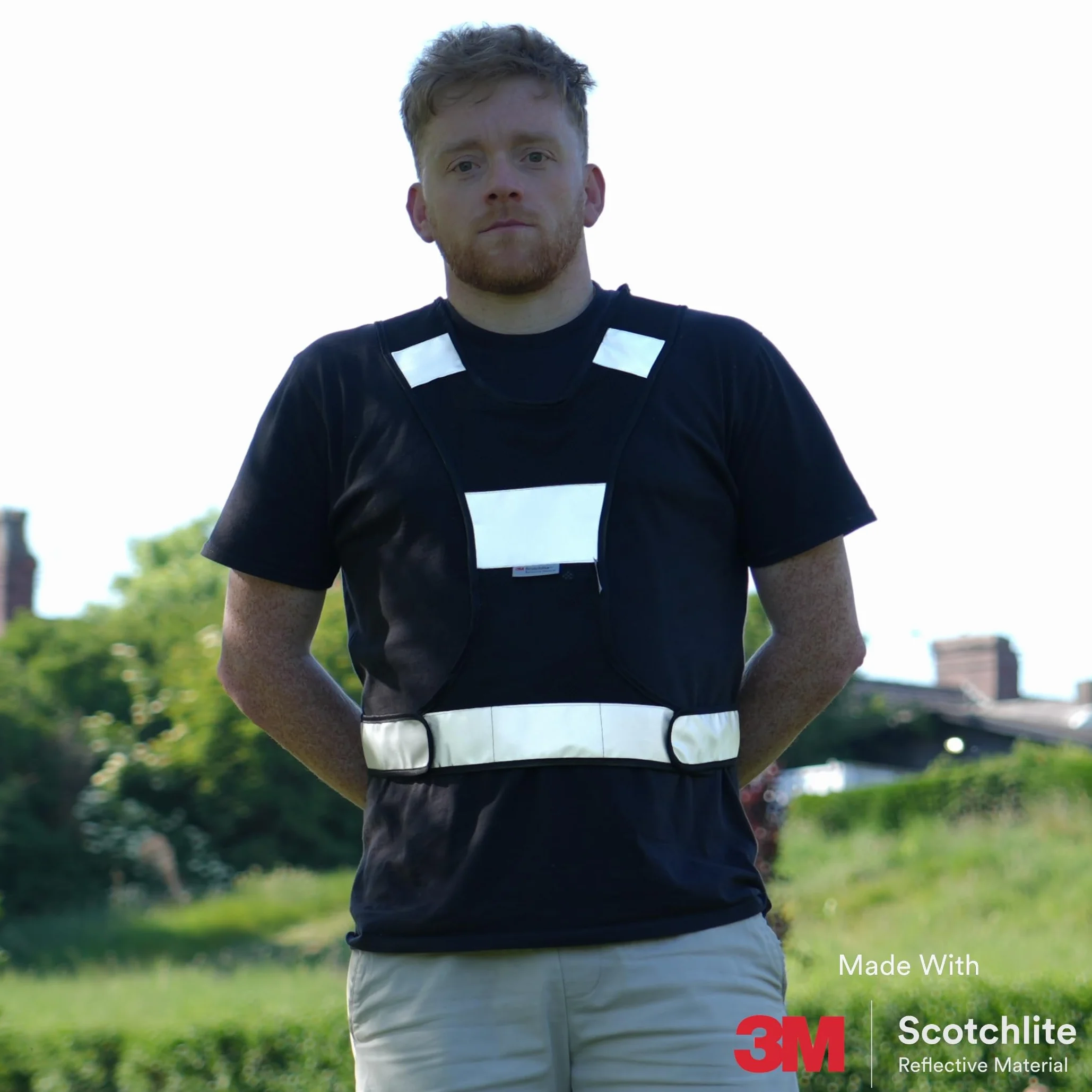 Salzmann Gilet da Corsa ad Alta Visibilità Traspirante in Tessuto a Rete con Materiale Riflettente 3M