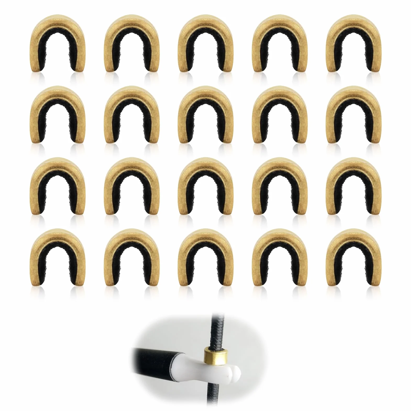 20 Pezzi Tiro con L'Arco Arco String Nock Bow String Nock Points Ottone Nocking Fibbia Clip Tiro con Arco a Punti Nock String Nocking Punti Clip con Fibbia Ad Arco per Arco Composto e Ricurvo