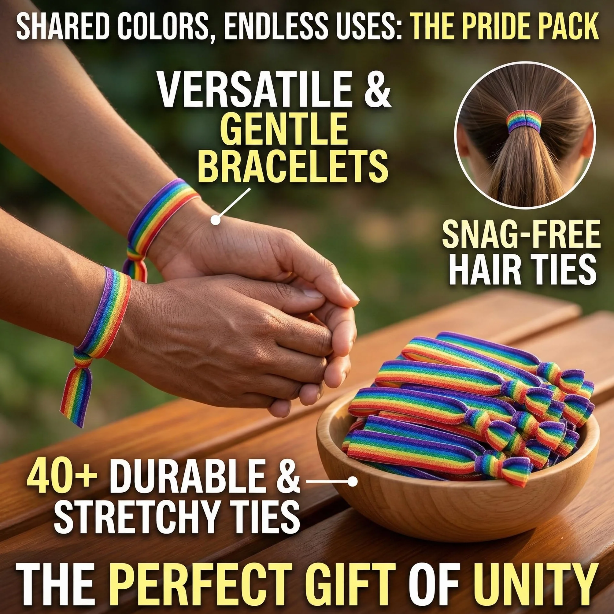 Set di 24 Braccialetti Arcobaleno Pride – Braccialetti Elasticizzati 1.5 cm x 10 cm per Uomo e Donna