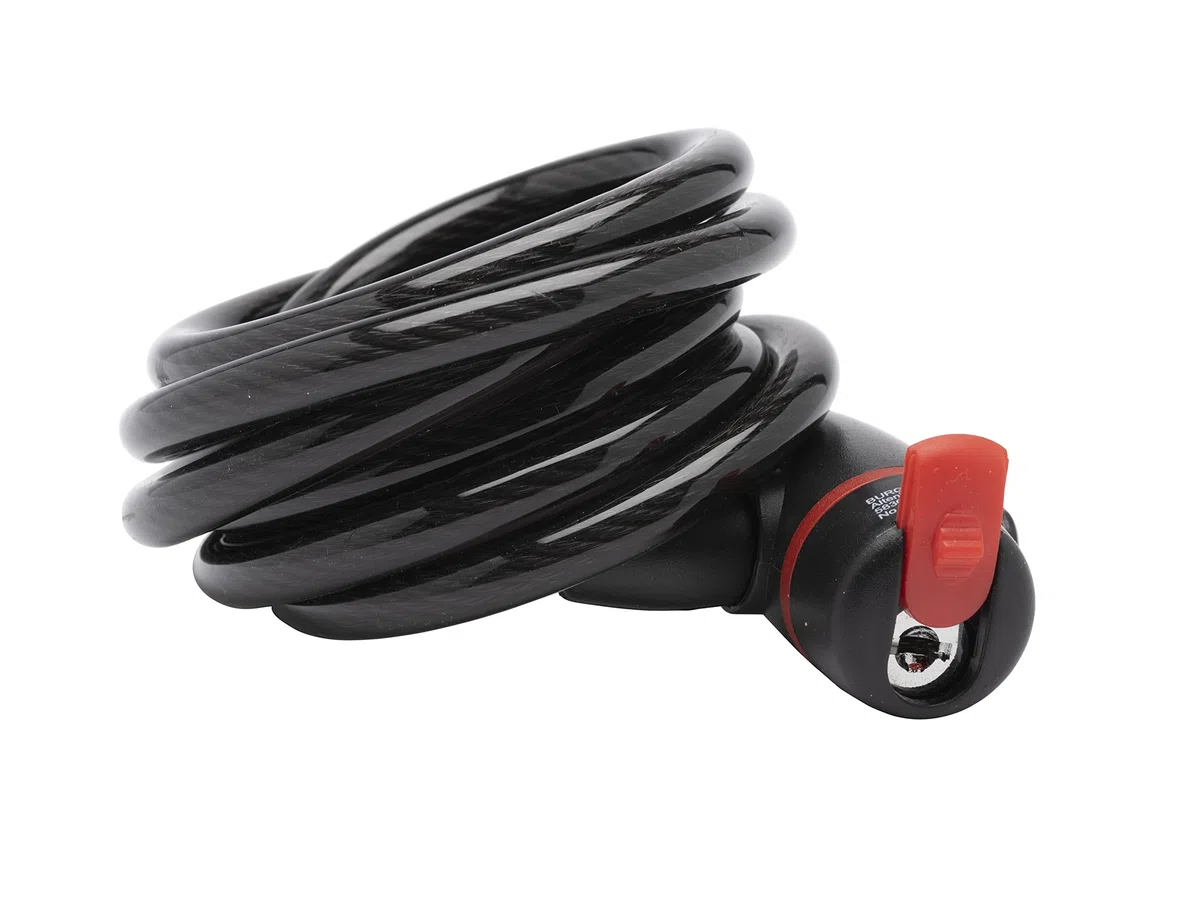 Burg-Wächter lucchetto per bicicletta con chiave, lucchetto a spirale 1360, dispositivo antifurto a fune, lungo 180 cm, Ø 10 mm
