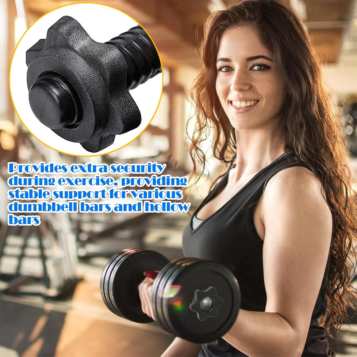 Set Manubri Palestra 12 Pezzi Bloccadischi 25mm per Bilancieri e Manubri Palestra Domestica Allenamento Fitness Allenamenti di Forza Neri