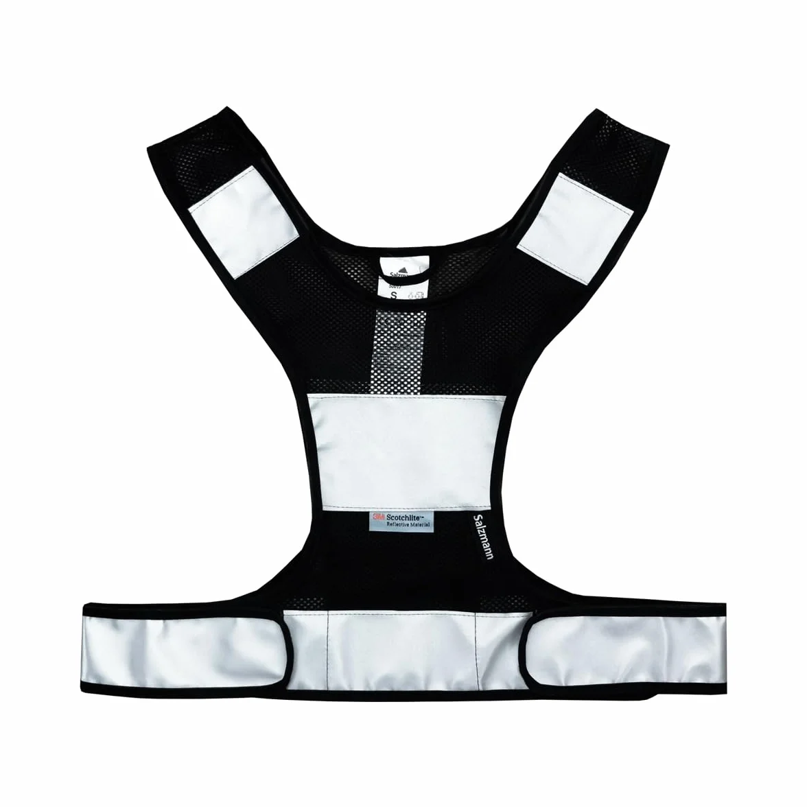 Salzmann Gilet da Corsa ad Alta Visibilità Traspirante in Tessuto a Rete con Materiale Riflettente 3M