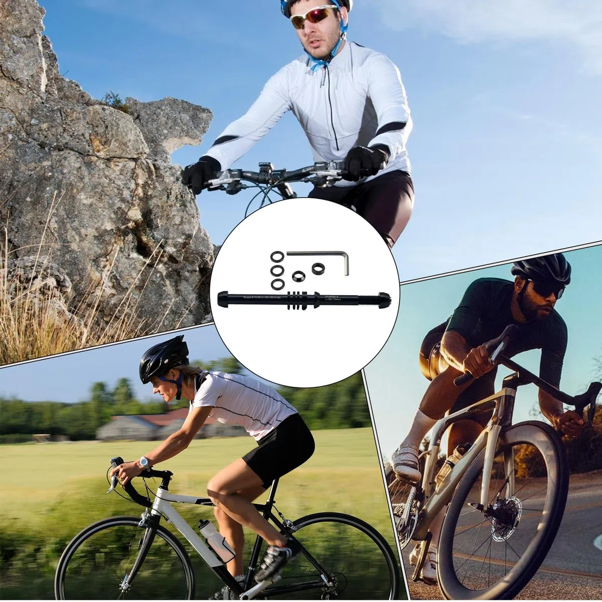 Perno Per Rullo Allenamento Ciclismo | Adattatore Ruota Posteriore Per Ciclismo Rullo Sostitutivo | Larghezza Regolabile Accessorio Allenamento Uomo Donna