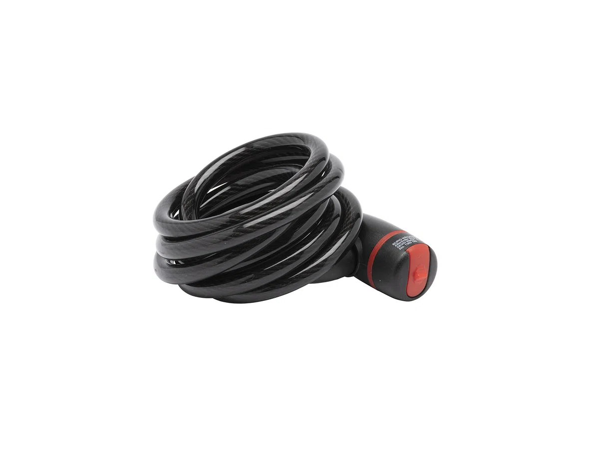 Burg-Wächter lucchetto per bicicletta con chiave, lucchetto a spirale 1360, dispositivo antifurto a fune, lungo 180 cm, Ø 10 mm