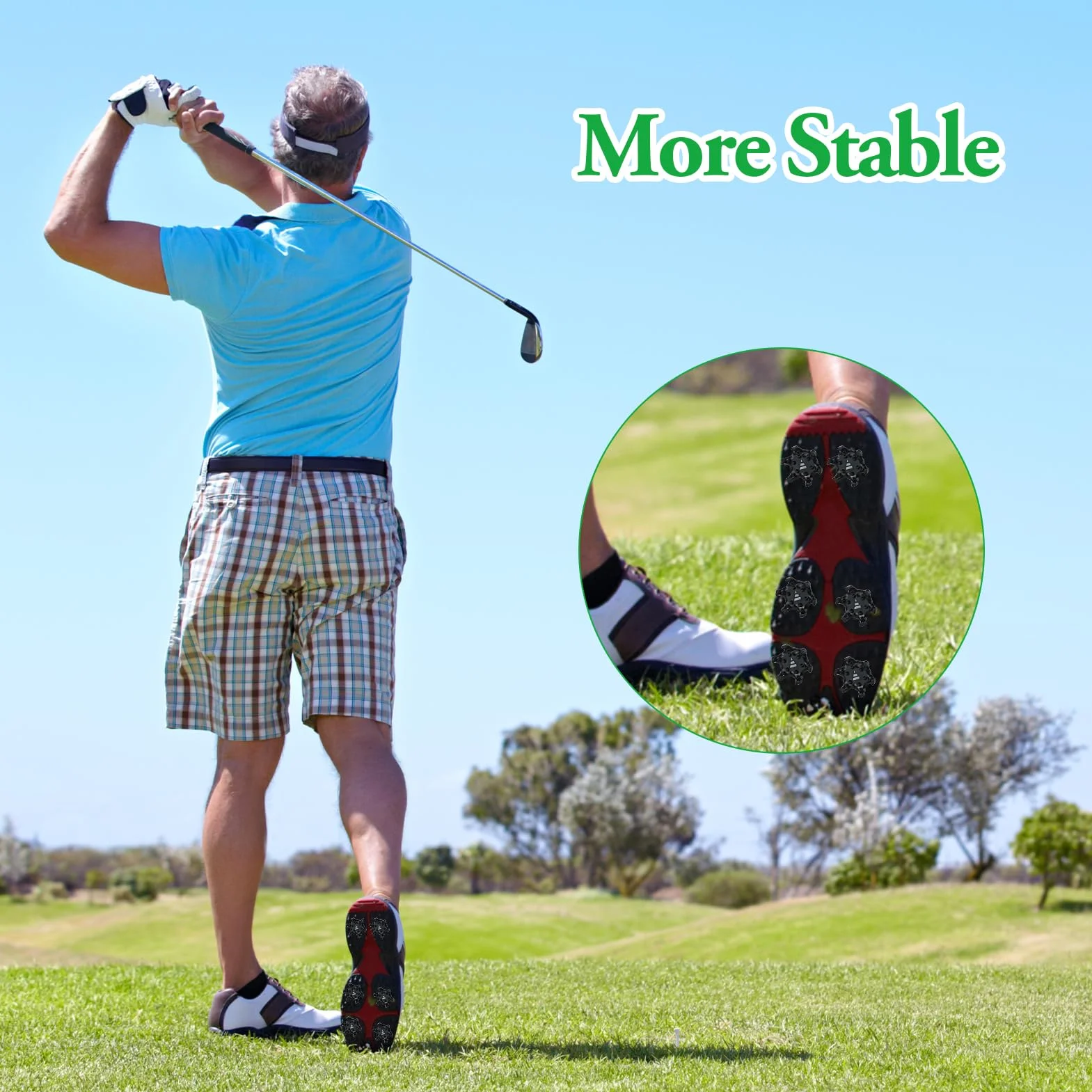 Set di punte da golf, 13 pezzi di ricambio per scarpe da golf con accessori con stabilità di trazione e comfort