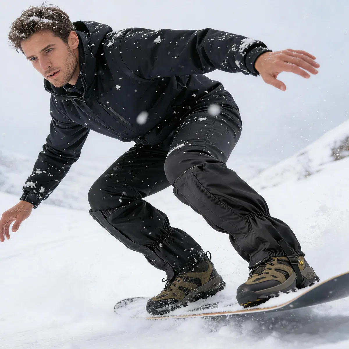 Ghette Impermeabili Trekking per Donne e Uomini Coprigambe da Gamba Traspiranti, 200D Oxford Impermeabili Ghette Neve, Ghette da Neve Impermeabili per Esterno, Alpinismo, Caccia