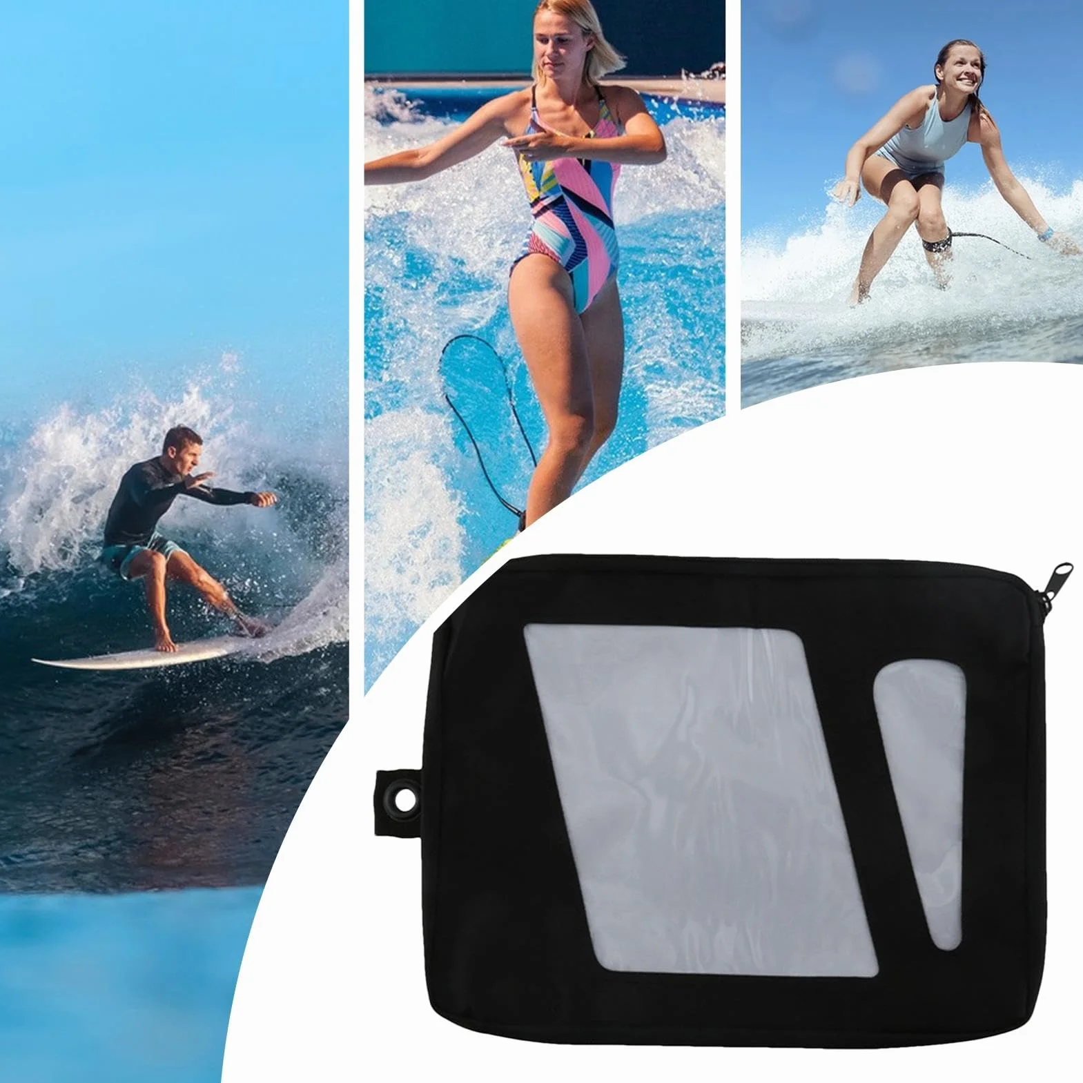 Custodia impermeabile per pinne da surf, borsa da viaggio porta pinne organizer