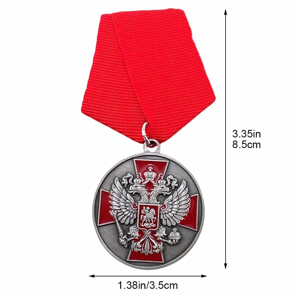 Medaglia Militare Sovietica Vintage Collezione con Emblema Bicipite Russia