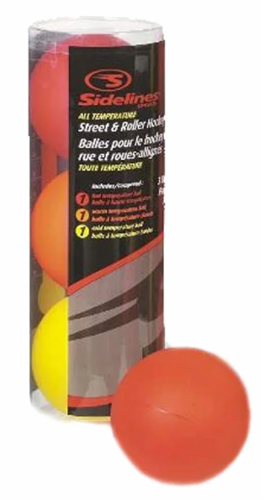 Sidelines Street & Roller - Set di 3 palline da hockey