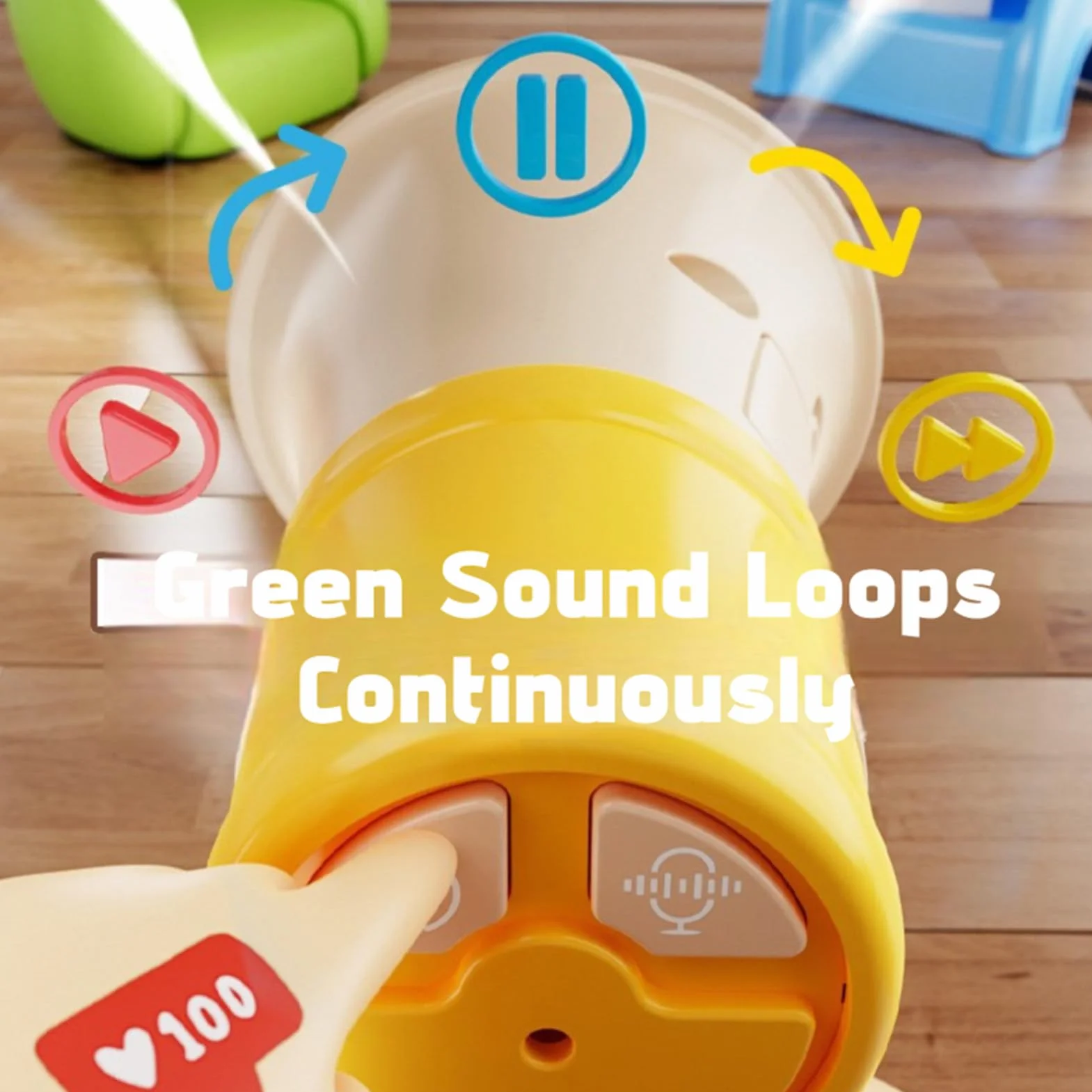 Topiky Mini Megafono Giocattolo Cambia Voce Amplificatore Portatile Registrazione Musicale Altoparlante Sirena