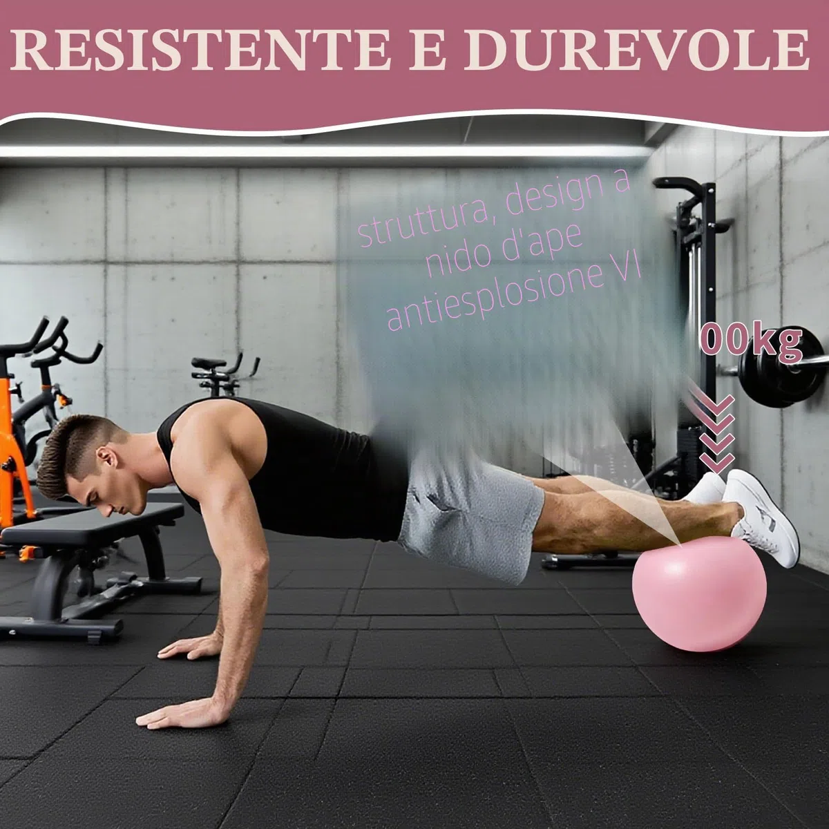 Vortix 3/6 palline da pilates, 25 cm, anti-esplosione e antiscivolo, piccola palla da ginnastica con tubo gonfiabile, palla da pilates per muscoli del pavimento pelvico, per yoga e fitness