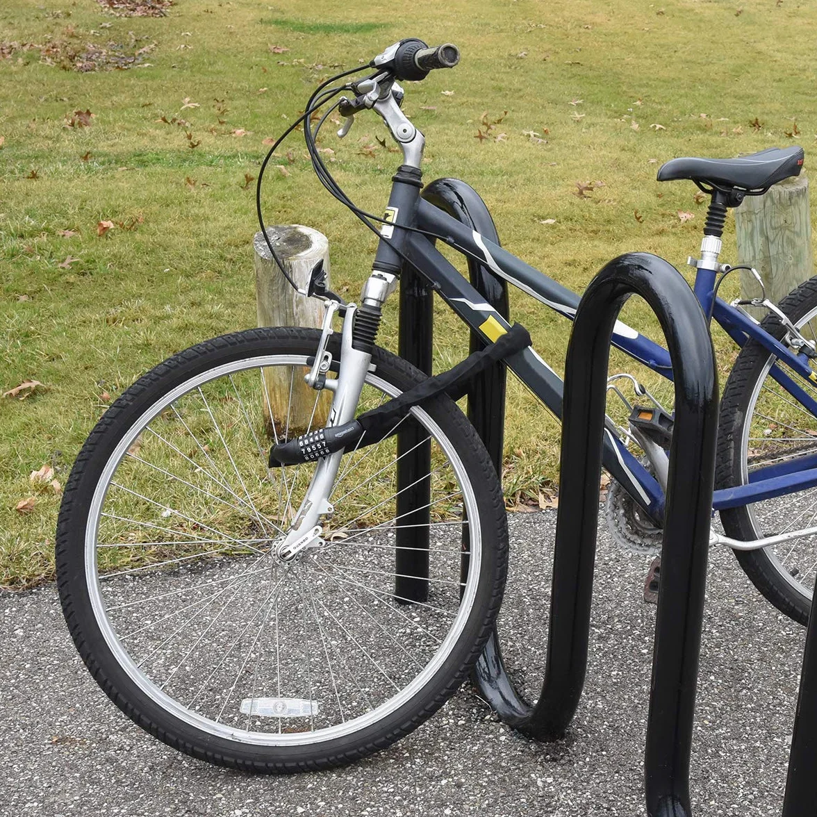 Amazon Basics Catena con lucchetto per bicicletta, combinazione a 5 cifre, 97.2 cm, nero