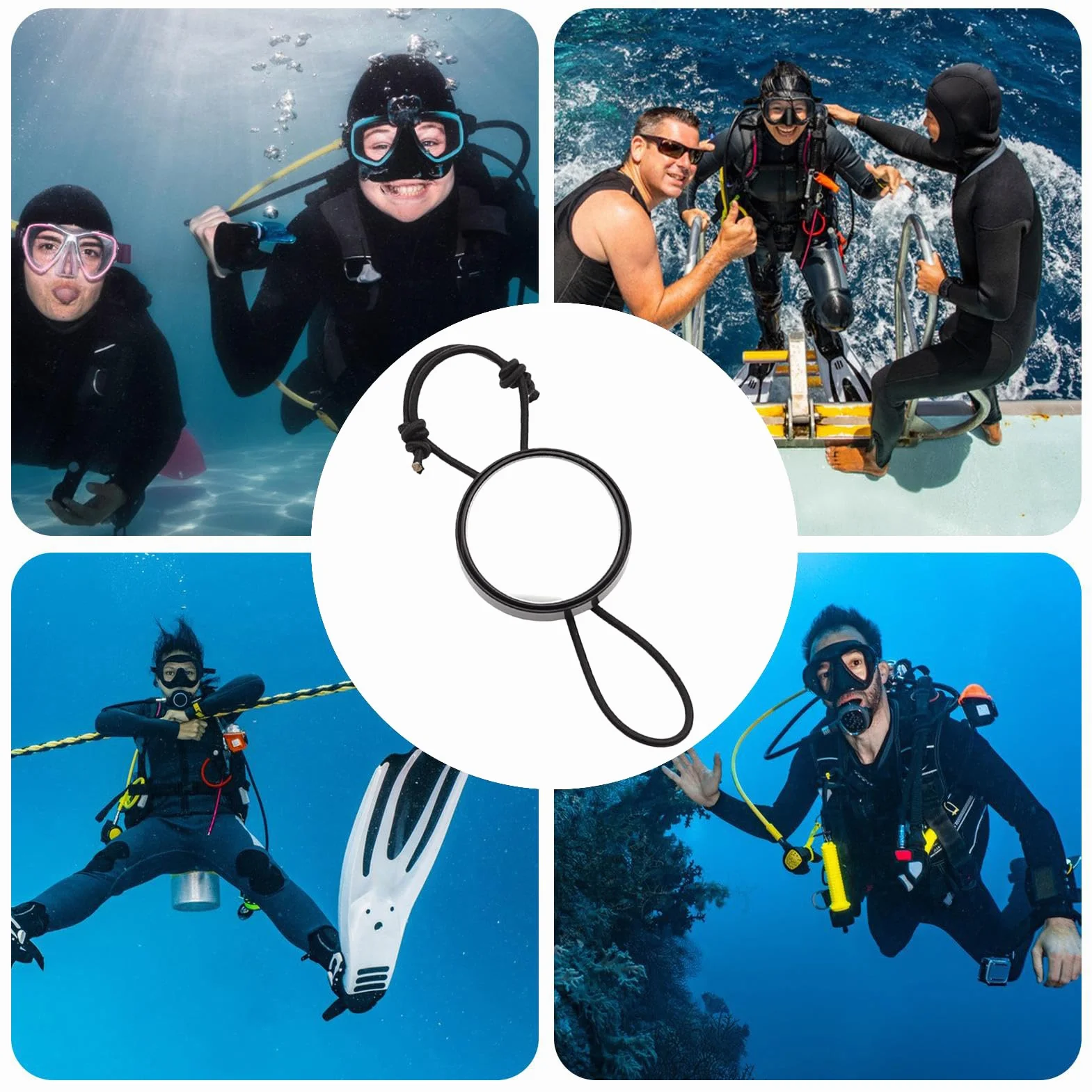 Specchio da Sub, Compatto Regolabile Portatile per Immersioni Sicurezza