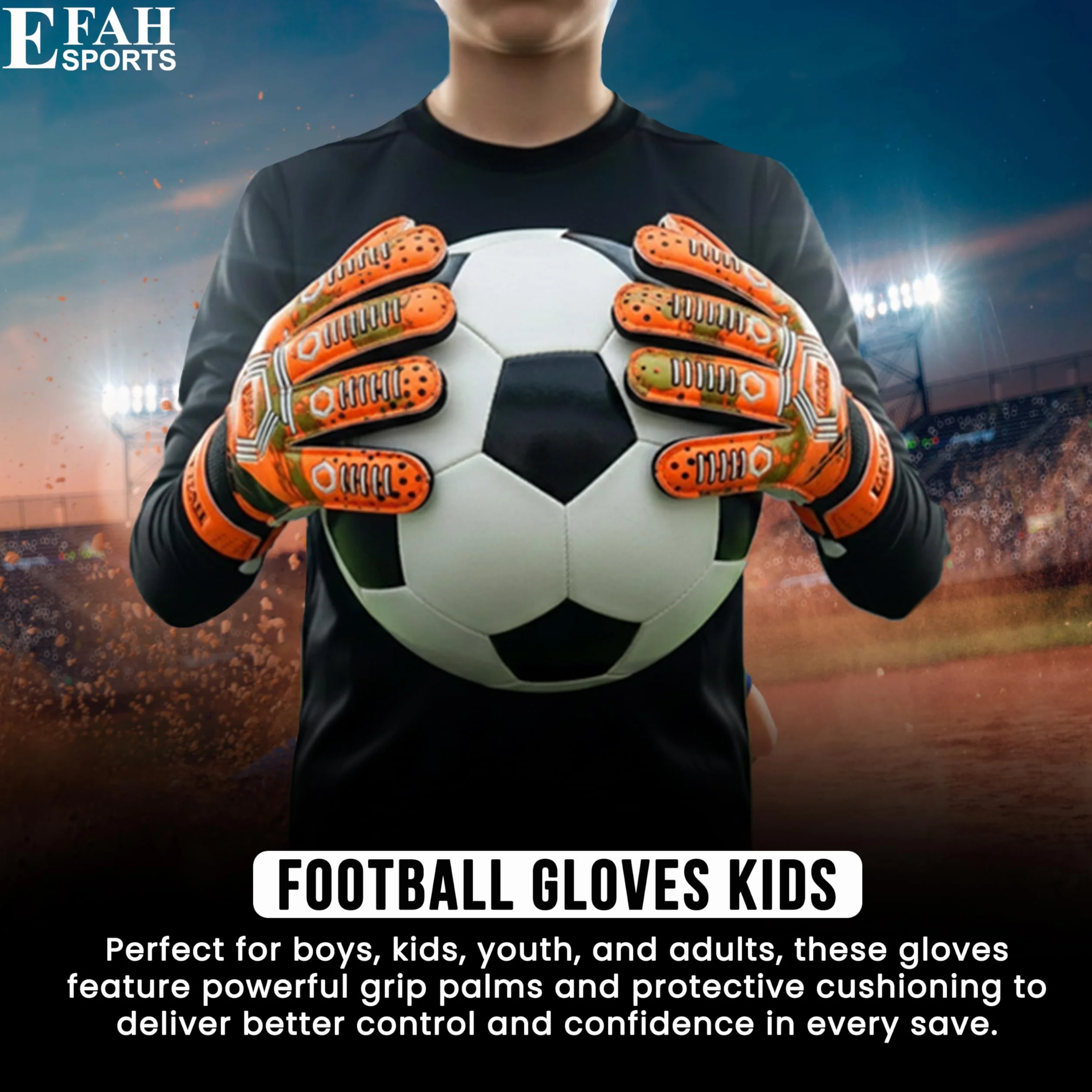 Guanti da portiere calcio bambini ragazzi Presa Palme