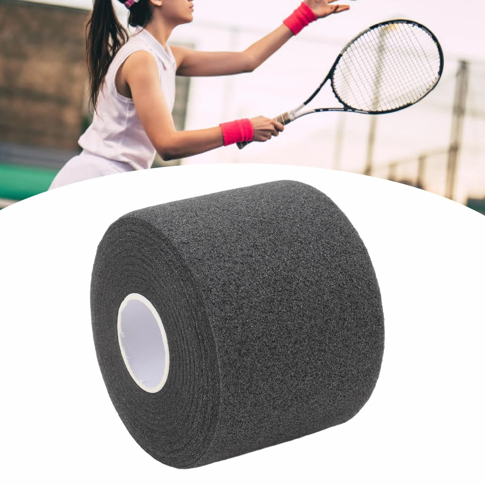 Alomejor Il Cuscino per Racchetta Badminton Migliora la stabilità e Il Controllo con Materiale Poliuretano Premium, per Le Partite di Badminton