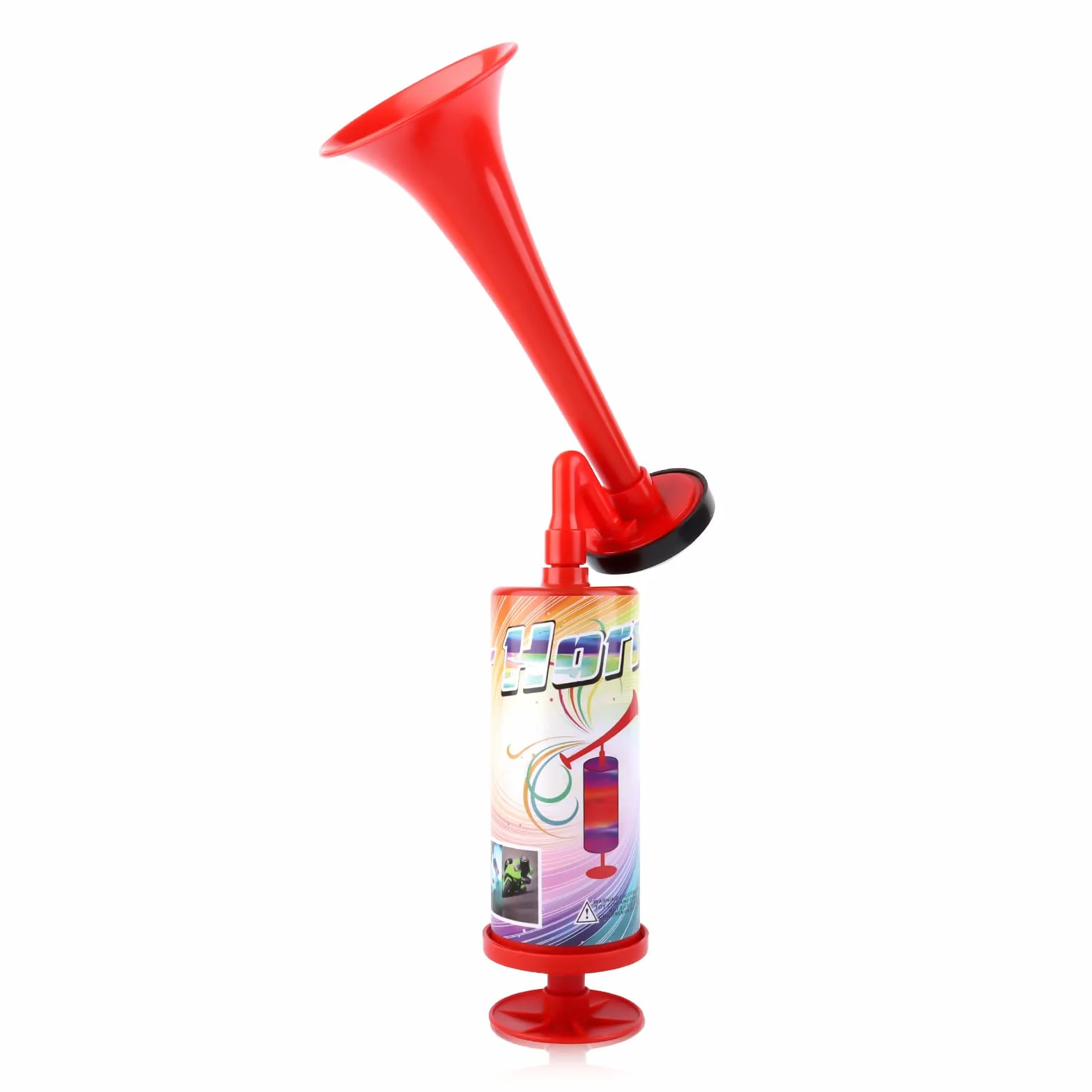Tromba da Stadio Mini ad Aria con Pompa a Mano per Feste e Partite di Calcio Rosso